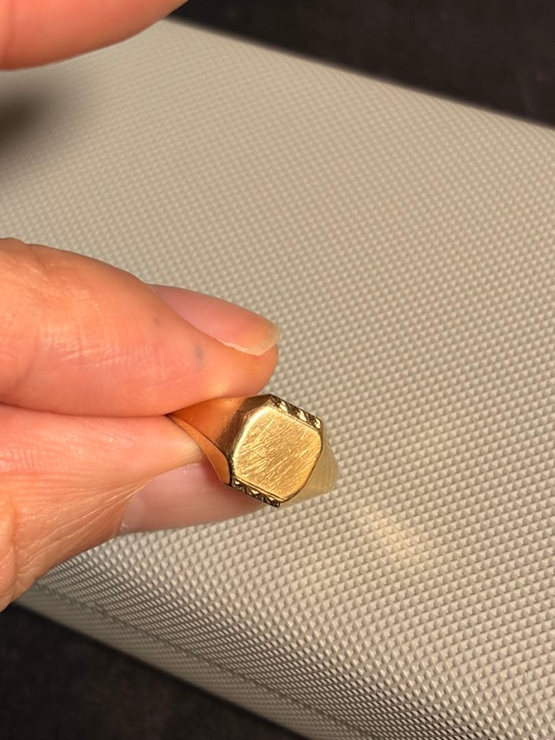 シグネットリング 9k 印台 約11号 約3g k10やk18好きの方是非