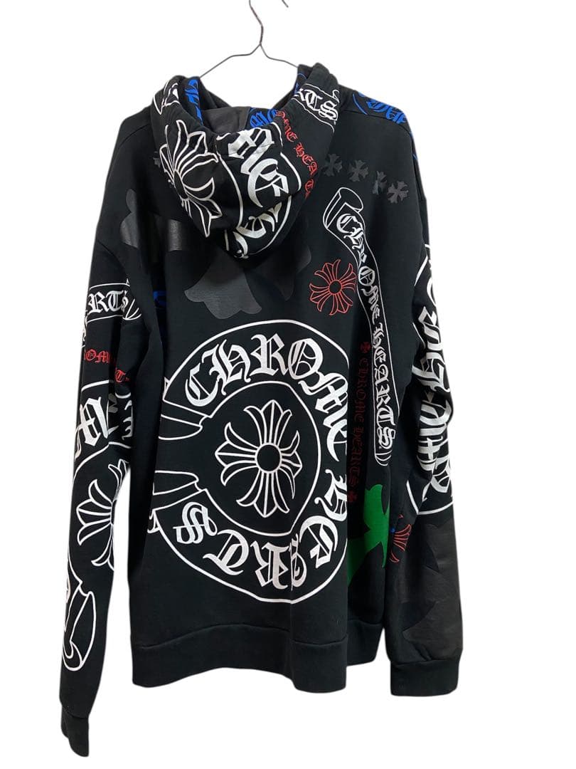 Chrome Hearts クロムハーツ　ステンシルパーカー黒クリーニング済み
