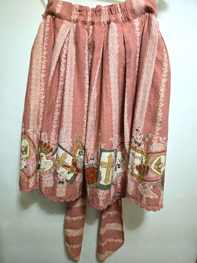 ALICE and the PIRATES 手紙&十字架柄スカート ピンク