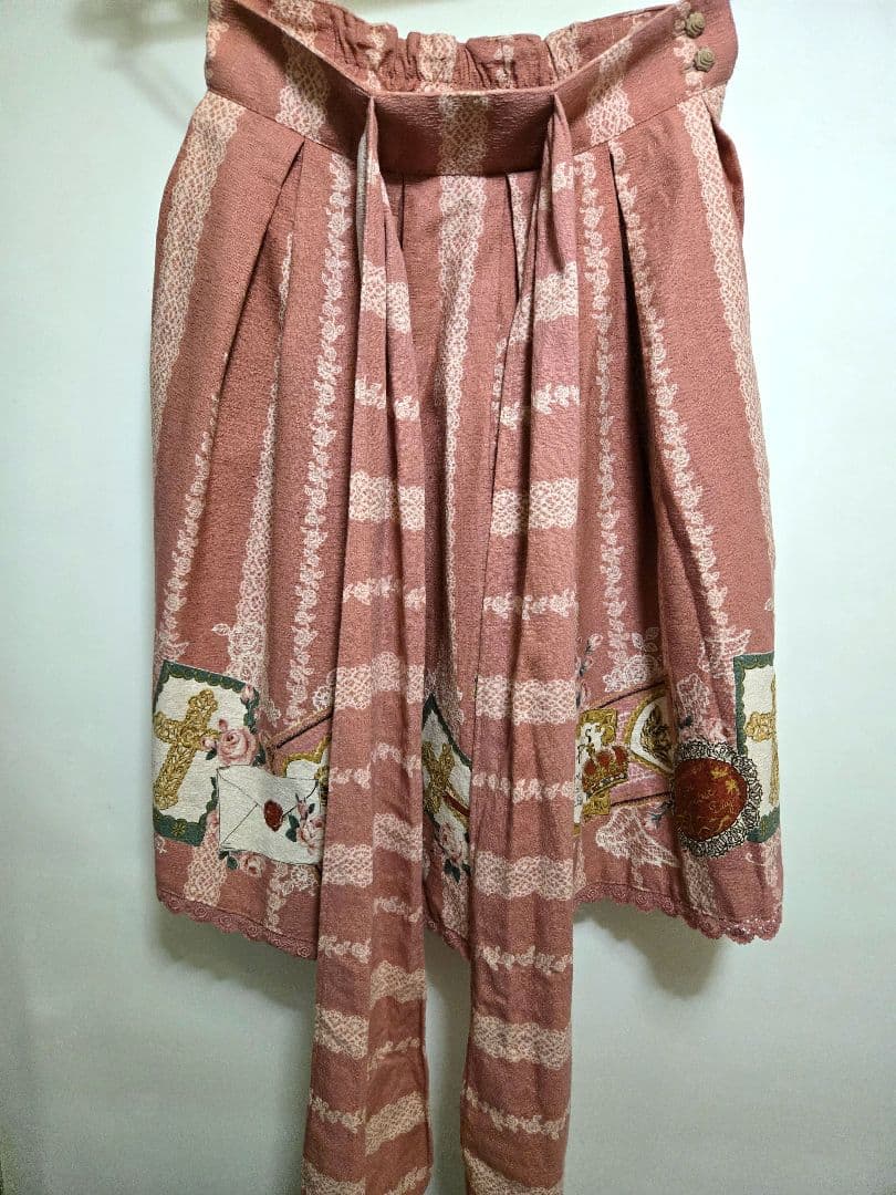 ALICE and the PIRATES 手紙&十字架柄スカート ピンク