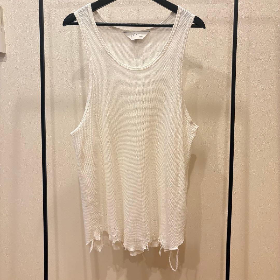 トップス DAMAGE WAFFLE TANK TOP
