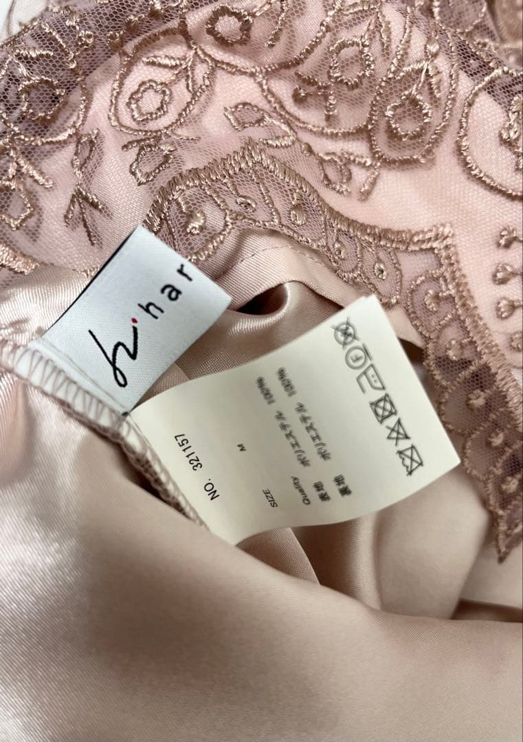 エンブロイダリーコクーンドレス　ローズピンク/M