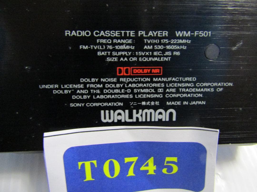 T0745 SONY WALKMAN カセットウォークマン WM-F501