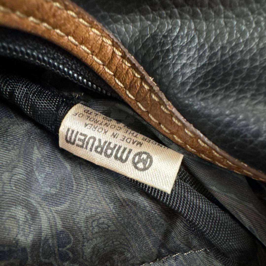 ヴィンテージ maruem マルエム 本革 レザー切替 ボストンバッグ 旅行