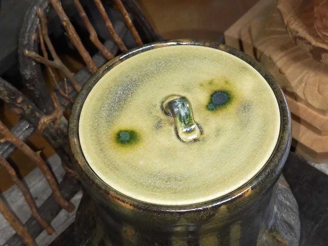 ♥水指　林 景正　古瀬戸　水指　共箱　極上品　黄瀬戸