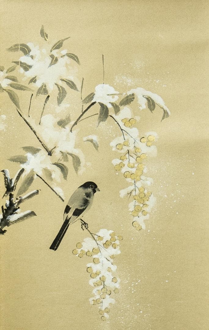 掛軸-1659　大徳寺　福本積応　「紅炉一点雪」　画賛