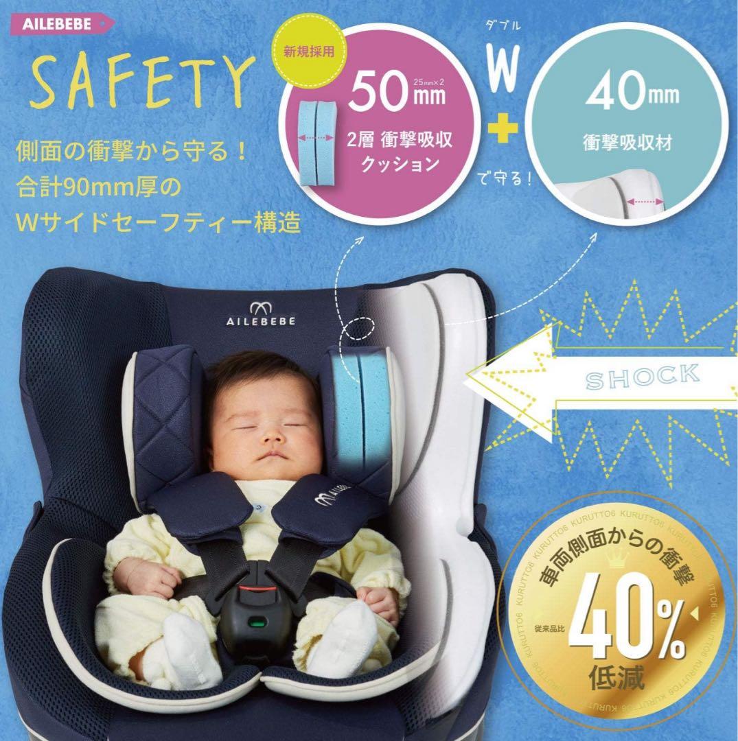 【美品】AILEBEBE クルット6iプレミアム ISOFIX日本製 回転式