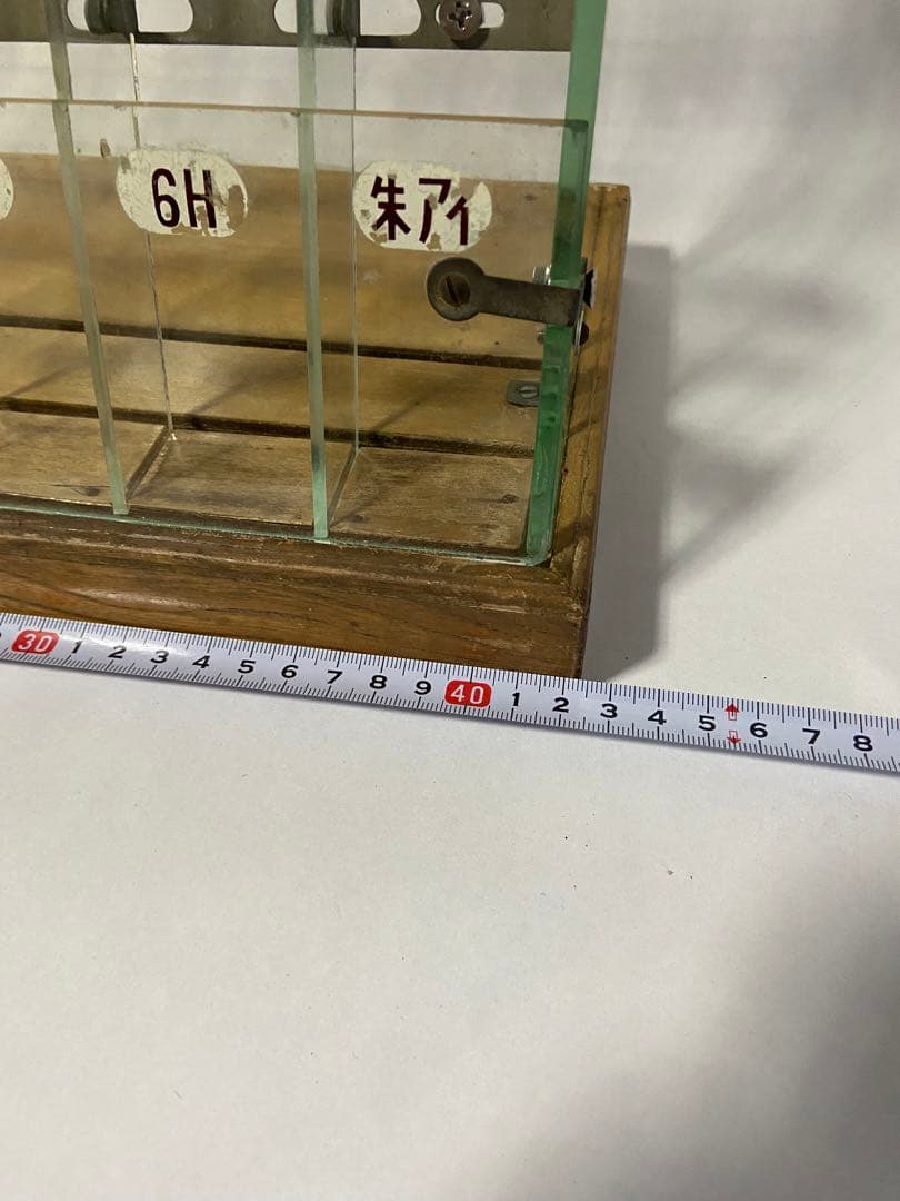 昭和レトロ ヨット鉛筆 販売用ディスプレイケース ガラス 店舗用什器 当時物