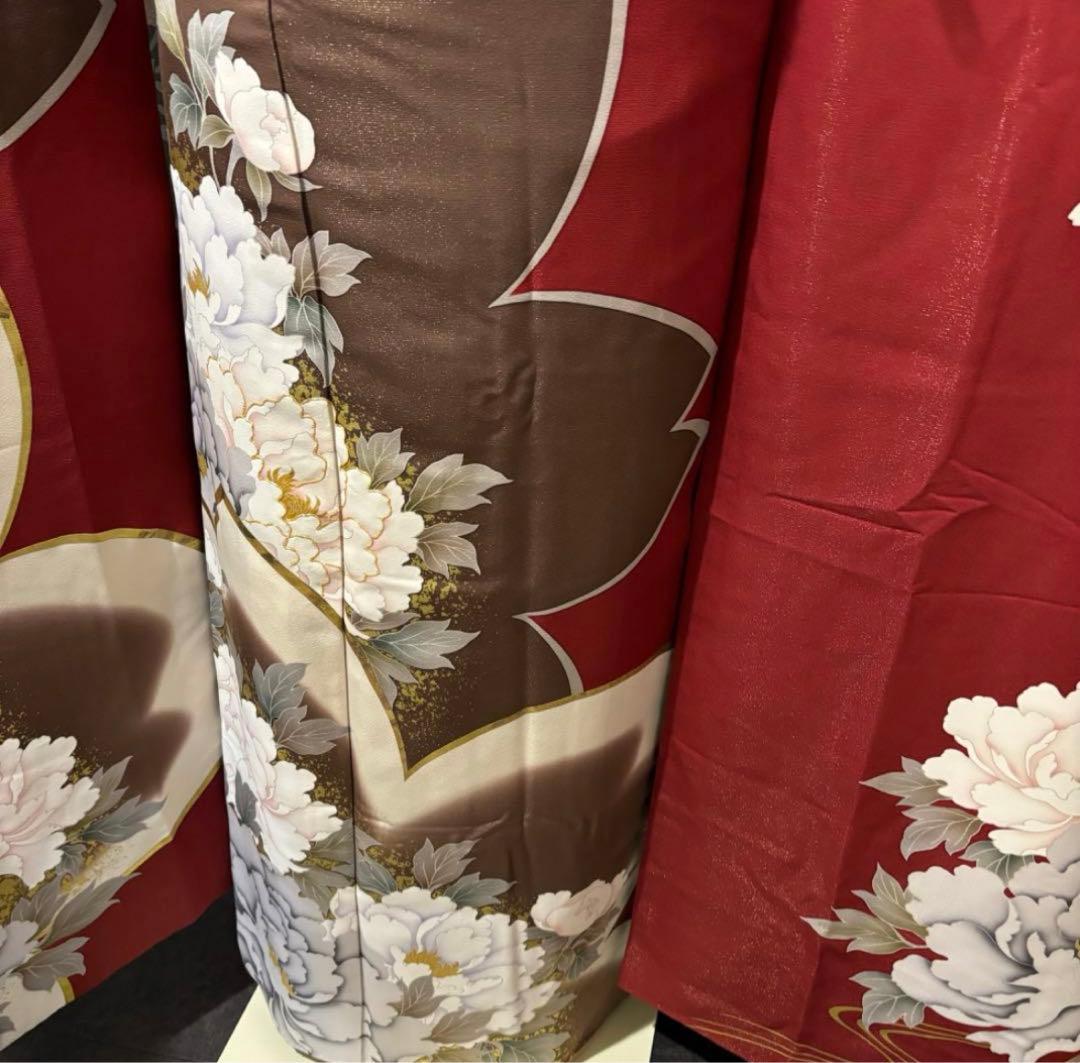 美品　作家物　牡丹　金通し　金駒刺繍　逸品　振袖　フルセット 振り袖