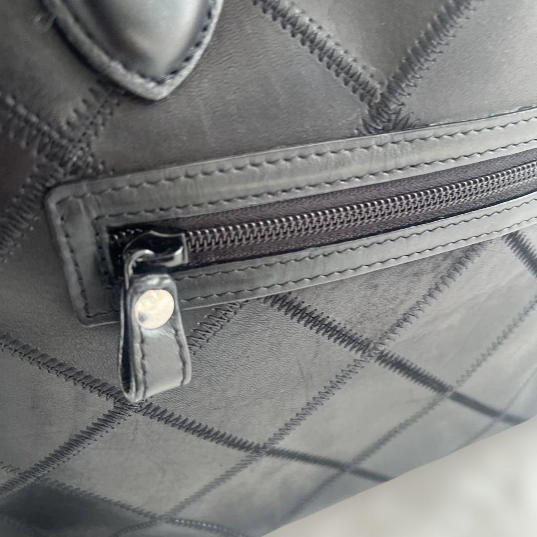 専用　TRION トライオン トートバッグ ボストントート（シボ革） パネル　ブ