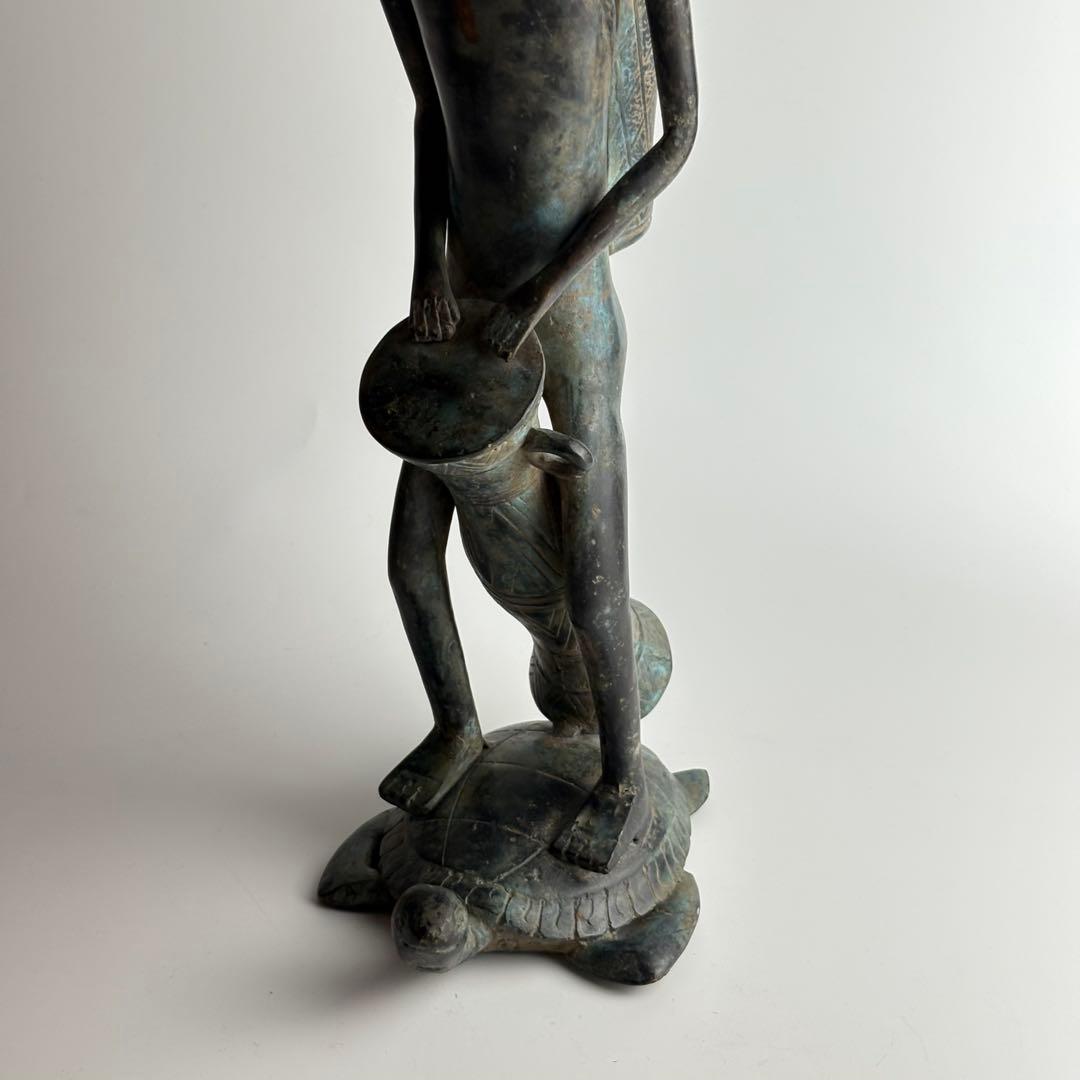 アンティーク ブロンズ 銅器 銅像 置物 彫像 人形 アフリカ オブジェ