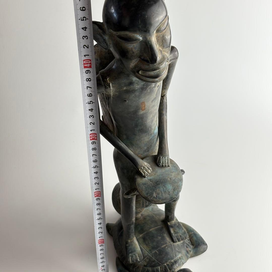 アンティーク ブロンズ 銅器 銅像 置物 彫像 人形 アフリカ オブジェ
