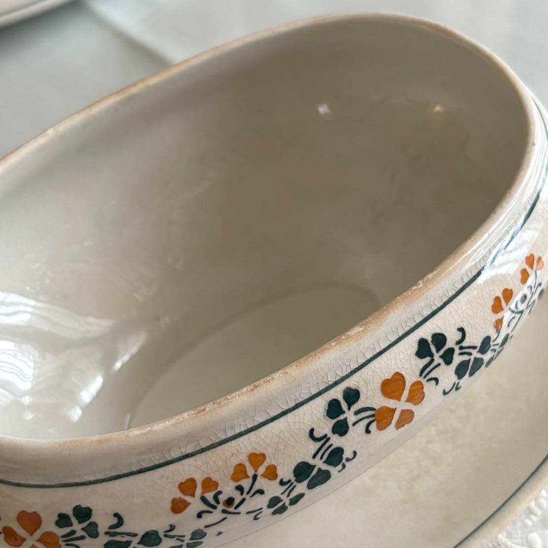 リュネビル Luneville クローバー柄 レギュミエ スーピエール