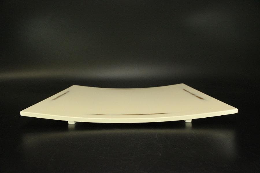 高級漆器 紀州塗 島安 変り根来 四方皿 未使用(A194)