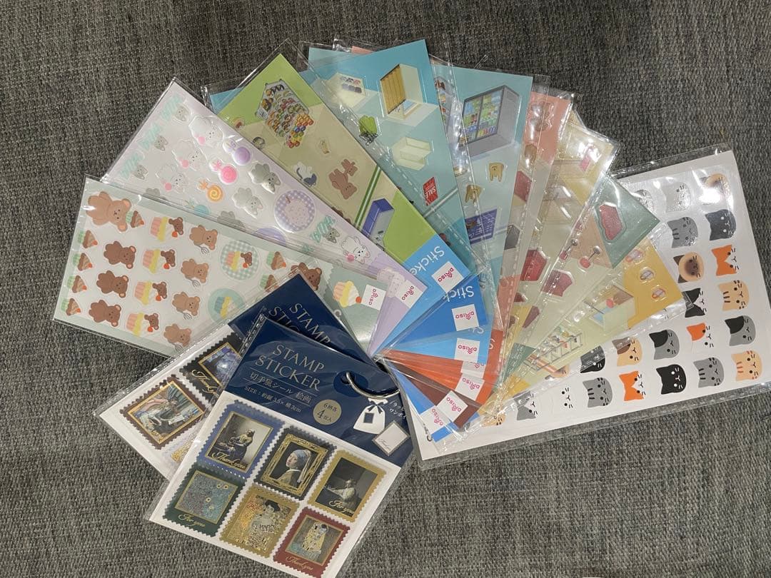 シール集め引退　527枚　100均中心　キャラクターシール　多種類　まとめ売り