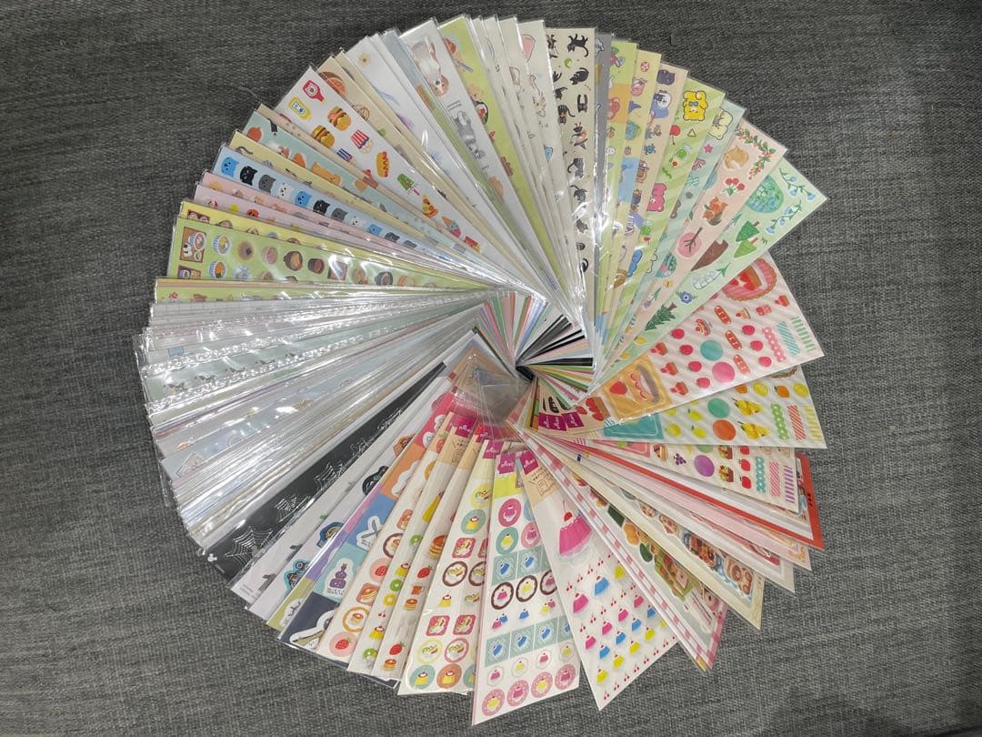 シール集め引退　527枚　100均中心　キャラクターシール　多種類　まとめ売り