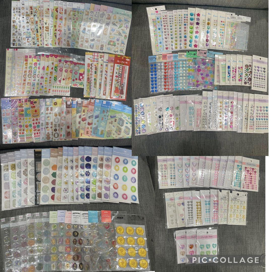 シール集め引退　527枚　100均中心　キャラクターシール　多種類　まとめ売り