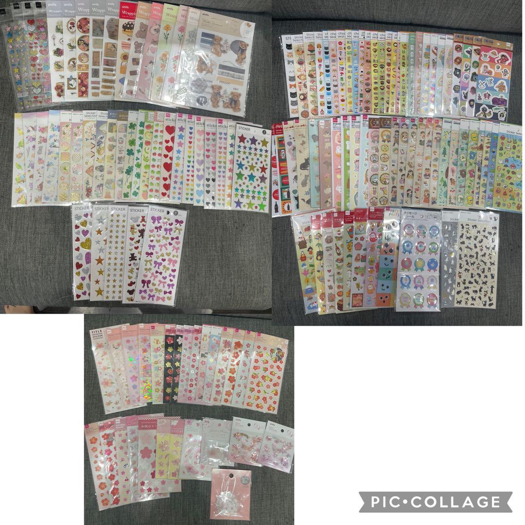 シール集め引退　527枚　100均中心　キャラクターシール　多種類　まとめ売り