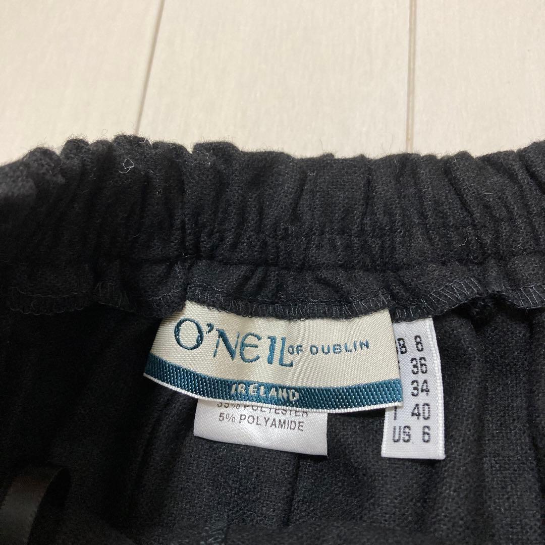 O'NEIL OF DUBLINウールブラックスカート