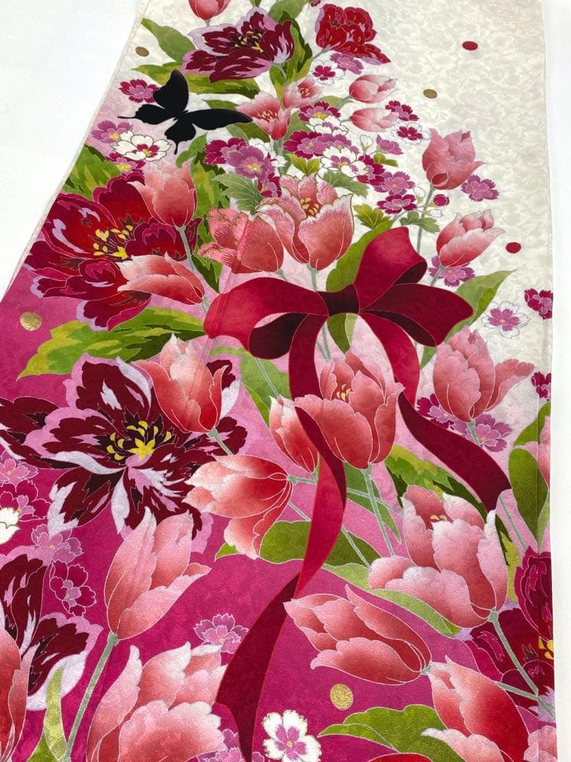 振袖 豪華 平子理沙×Lako Kula チューリップ 身丈167cm 撥水加工