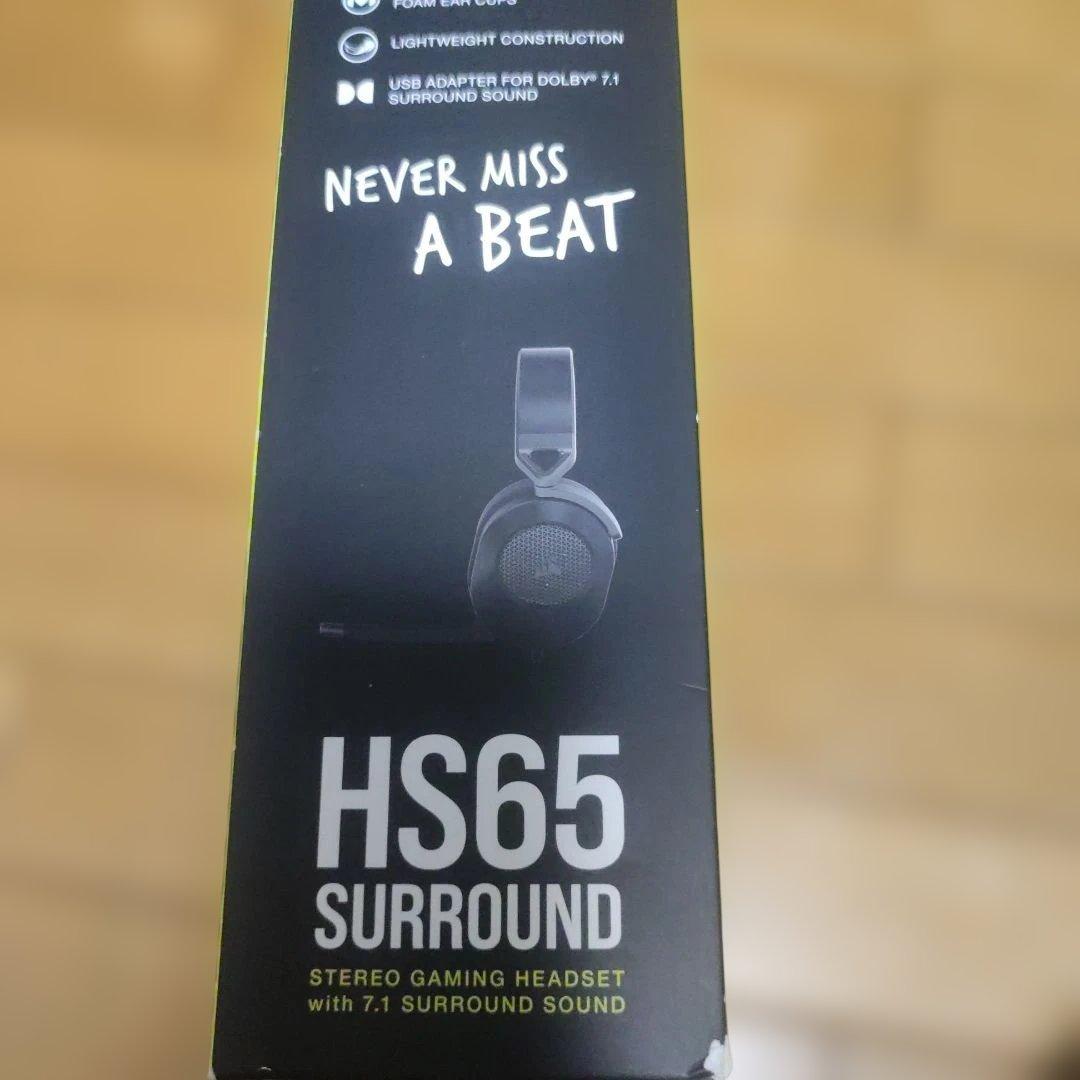 CORSAIR HS65 SURROUND 交換用イヤーパッド付き