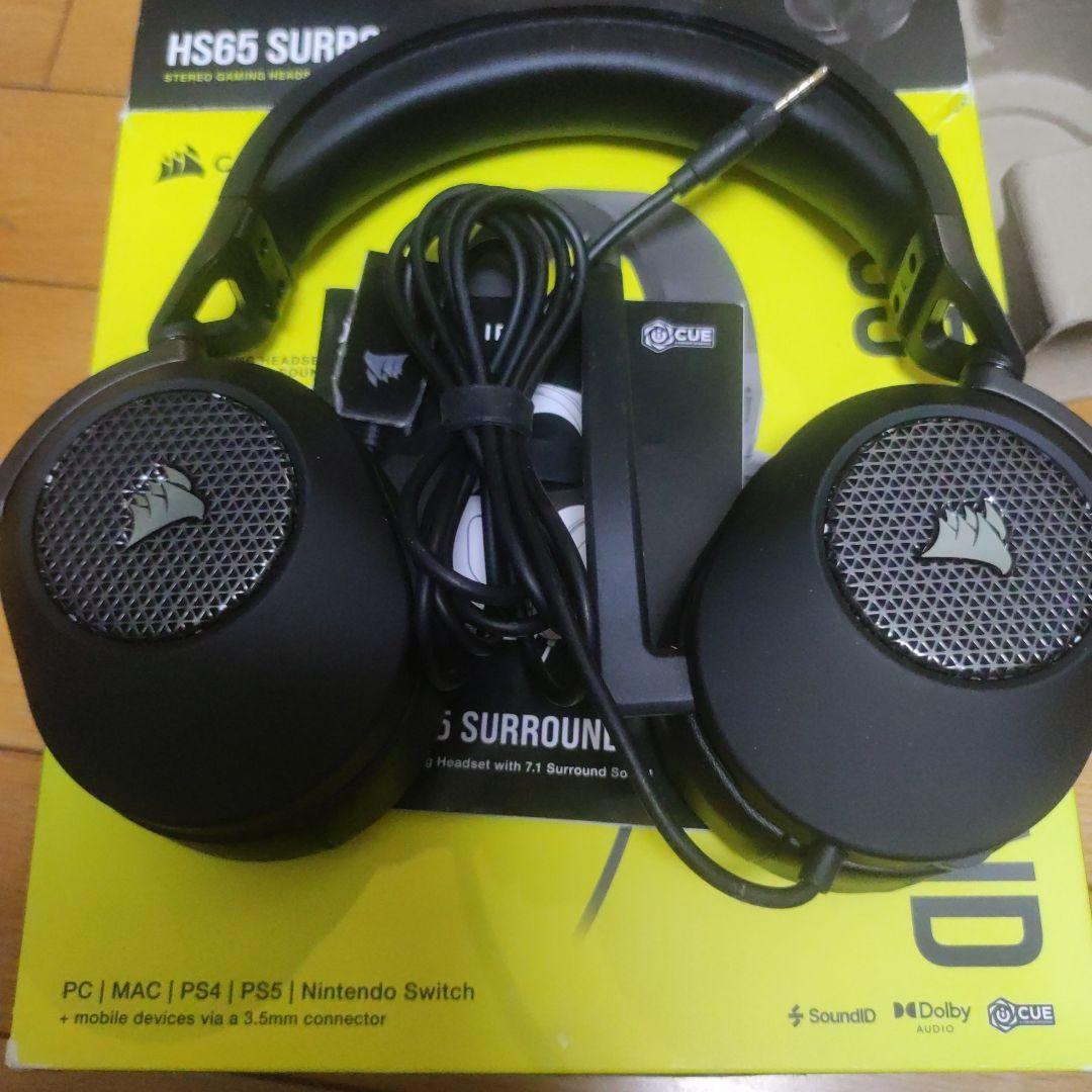 CORSAIR HS65 SURROUND 交換用イヤーパッド付き