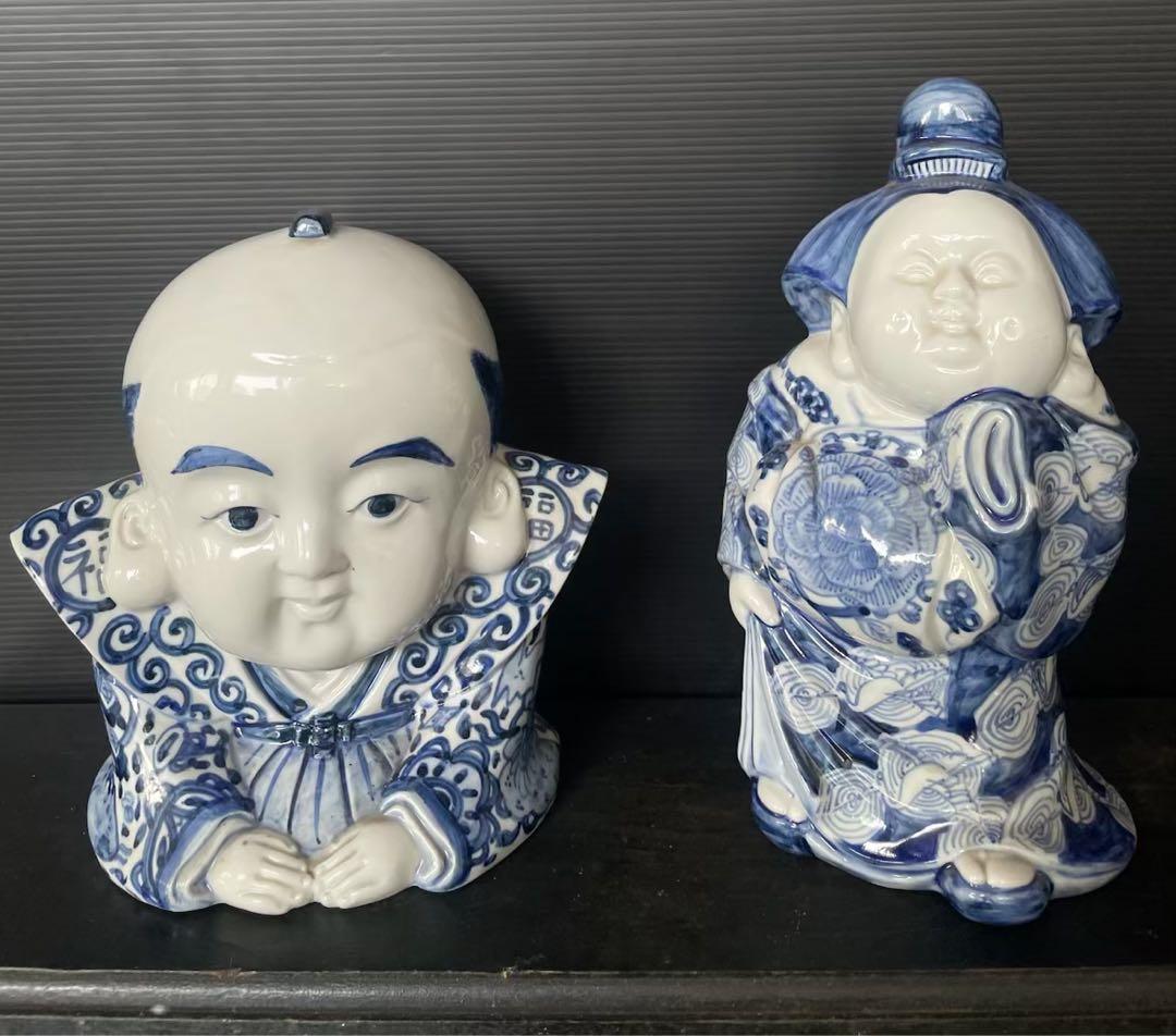 九谷焼　福助　お多福