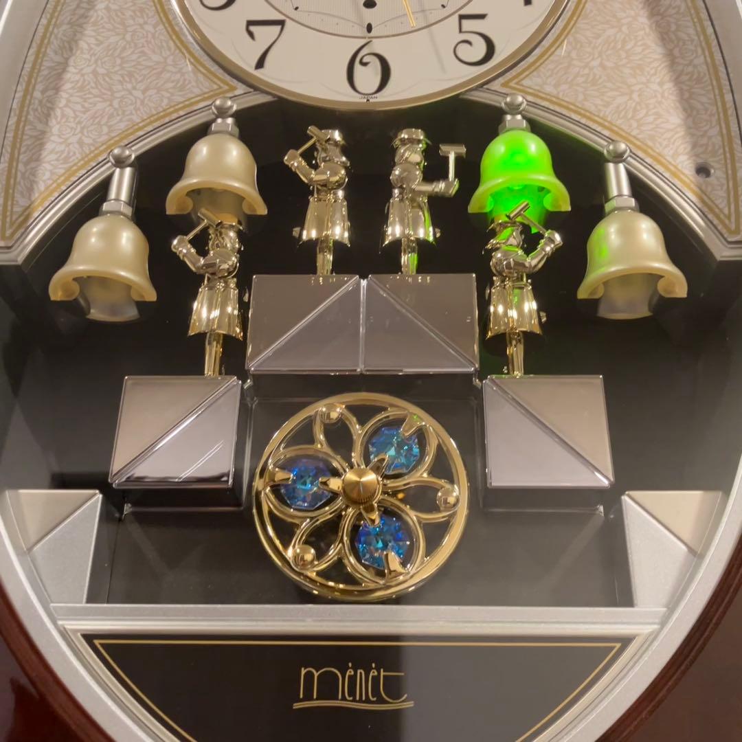 RHYTHM Small Worldからくり時計 電波時計 掛け時計 メロディ