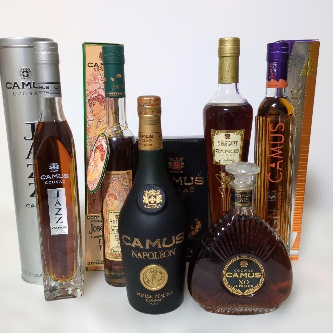 CAMUS カミュ XOスーペリア、ナポレオン他　ブランデー6本セット　未開栓