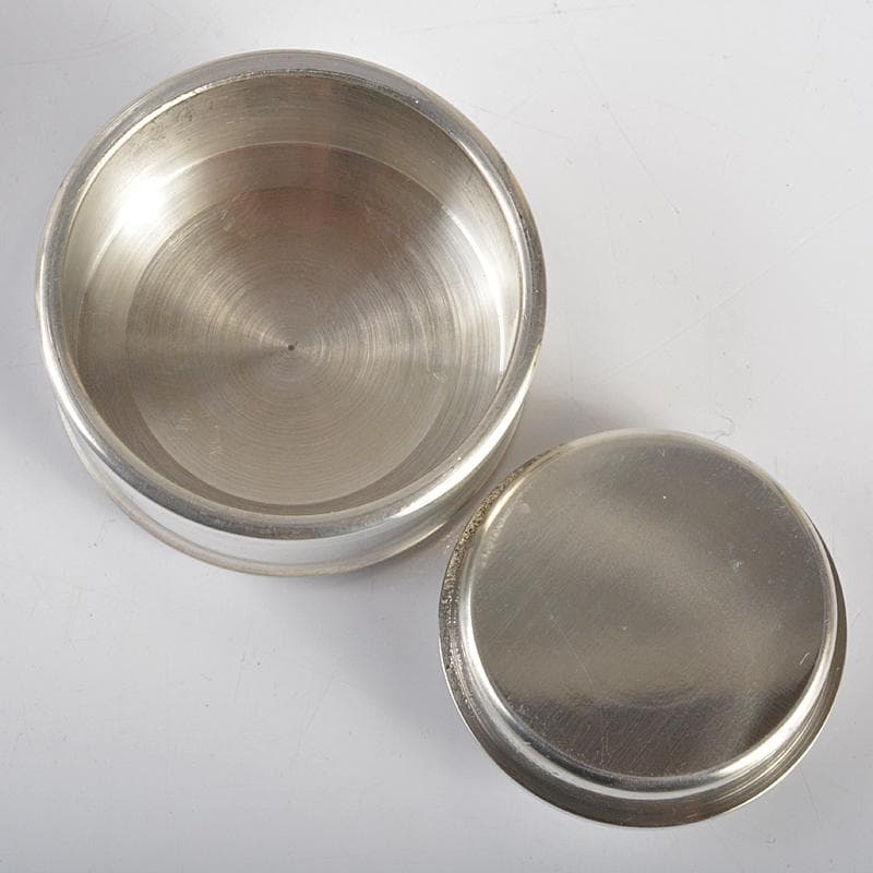 煎茶道具　景翠造　本錫　茶壷　棗霰　約433g　共箱　M　R5370