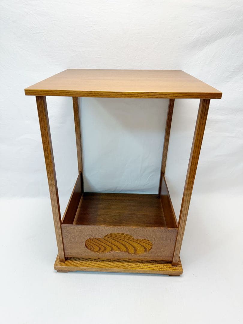 ほぼ未使用 茶道具 松スリ漆 常盤棚 煎茶棚 組み立式 元箱