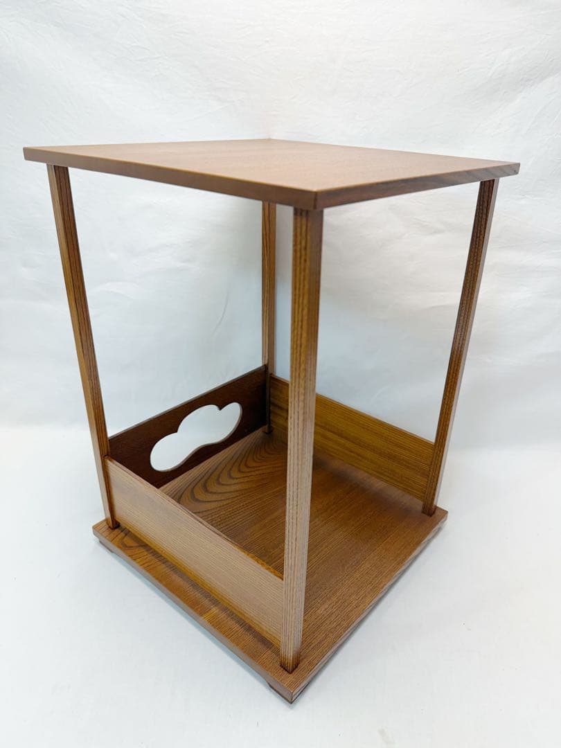 ほぼ未使用 茶道具 松スリ漆 常盤棚 煎茶棚 組み立式 元箱