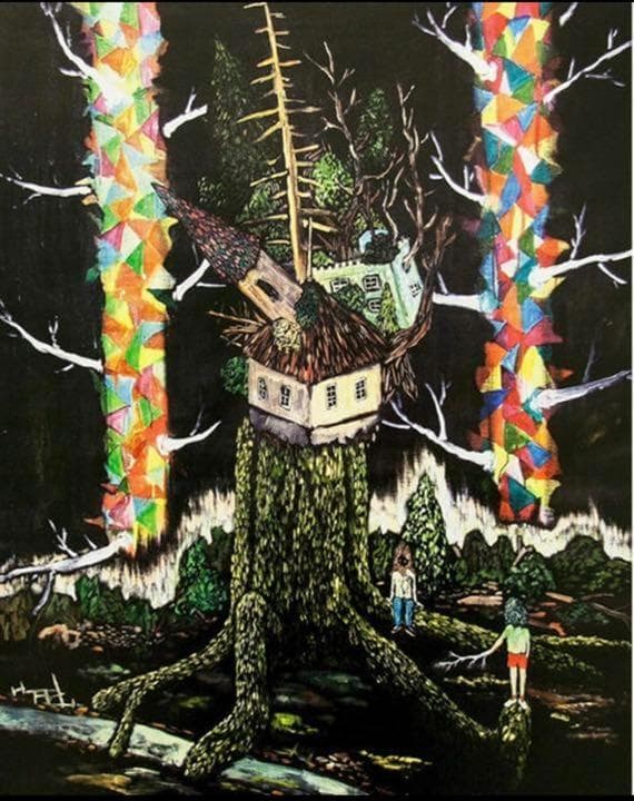 平子雄一 シルクスクリーンEd110 サイン入り Tree House