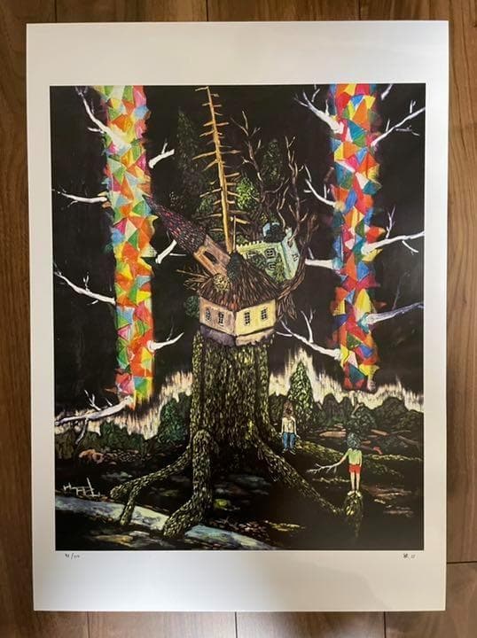 平子雄一 シルクスクリーンEd110 サイン入り Tree House