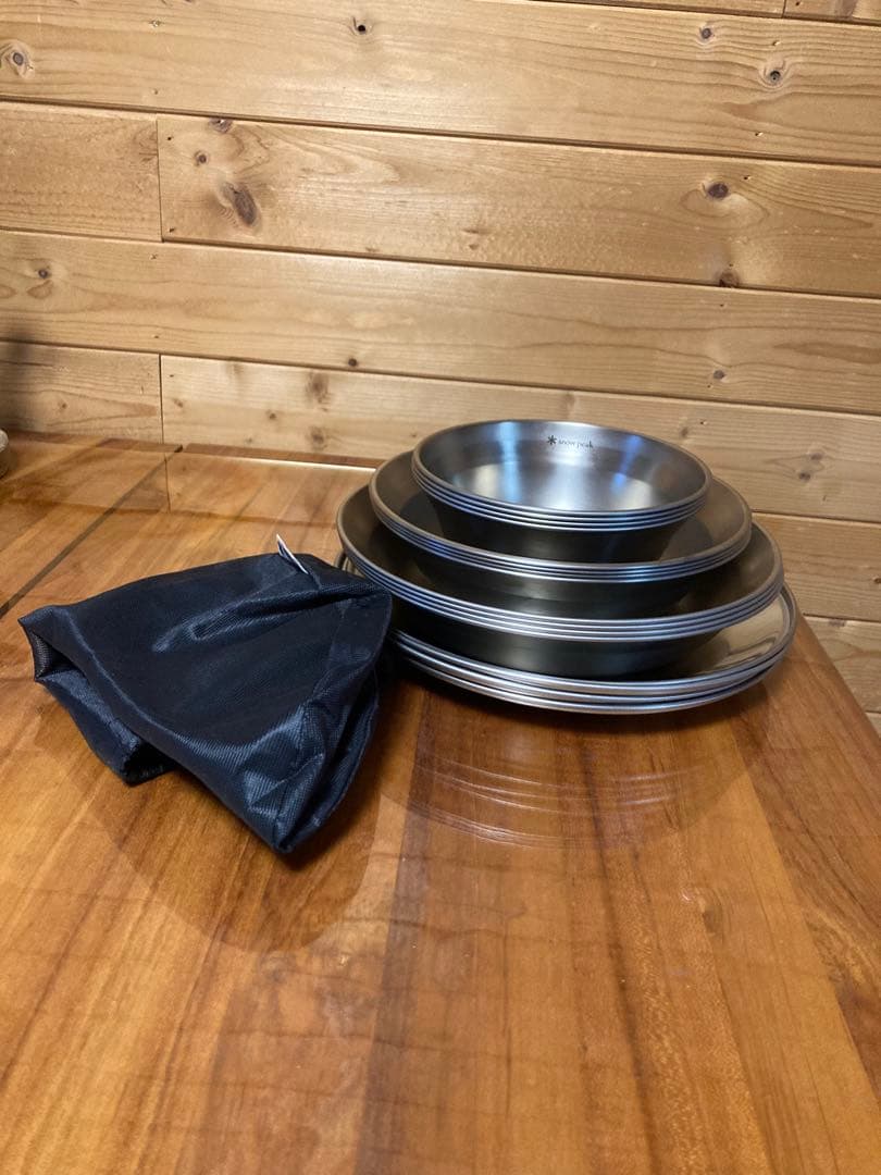  peak スノーピーク テーブルウェアセットLファミリー　収納袋付き