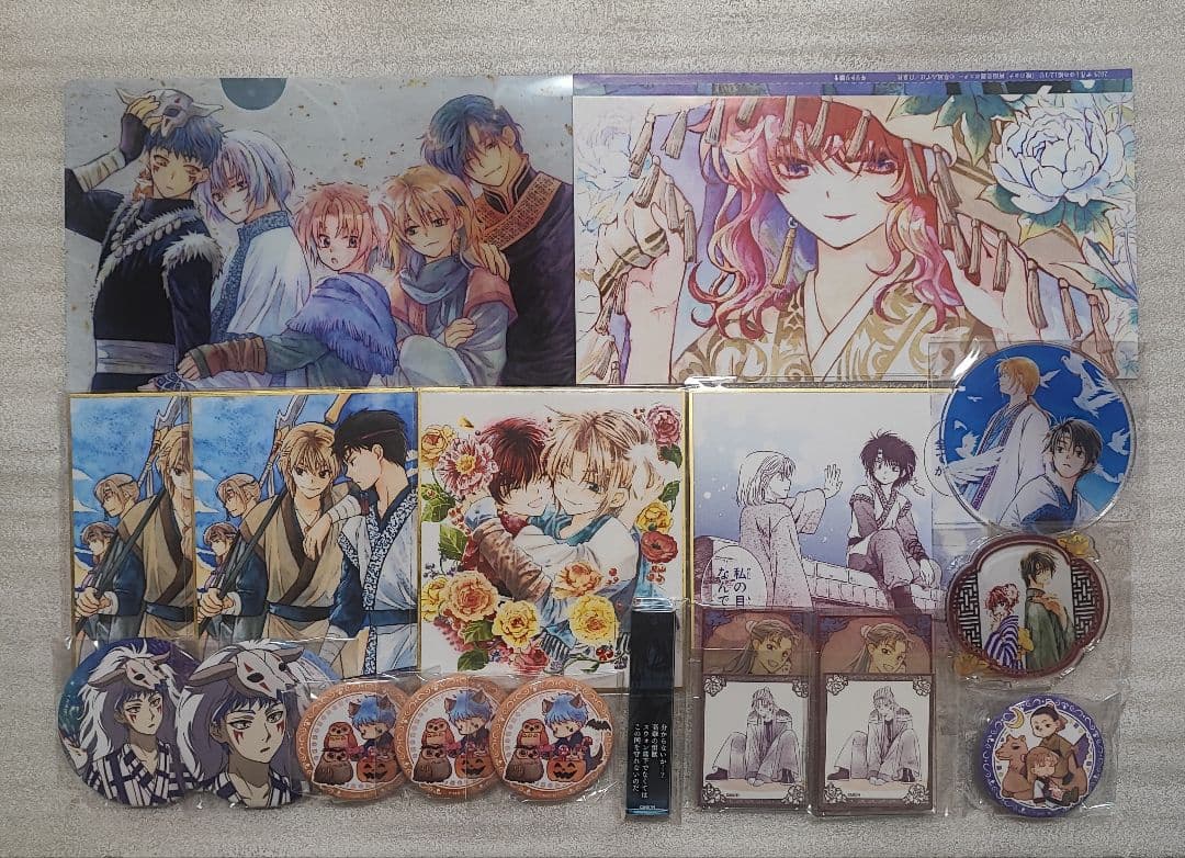 暁のヨナ 花とゆめ 付録 缶バッジ 色紙 アクスタ 複製原画 セット