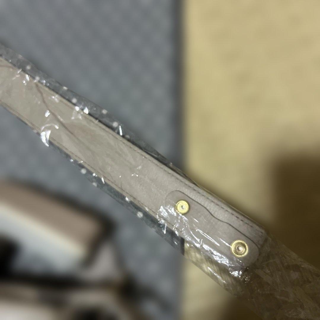 ラシット　ベージュ　2way ショルダーバッグ　モノグラムプレート　新品