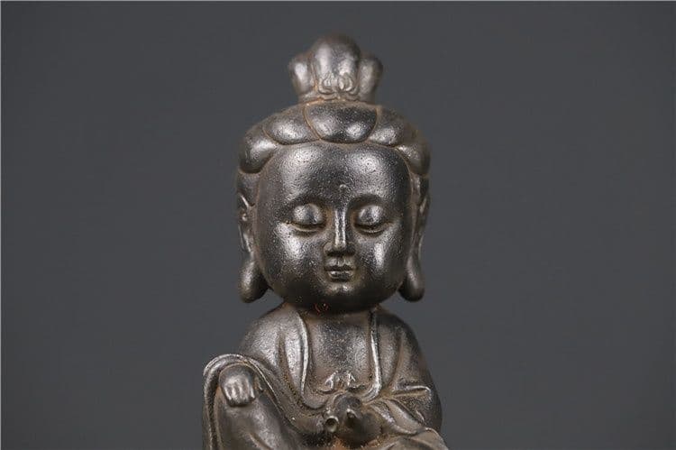 鉄器 鉄仏 観音菩薩仏像 阿弥陀仏 茶室禅意 置物 仏堂供養 装飾品 工芸品