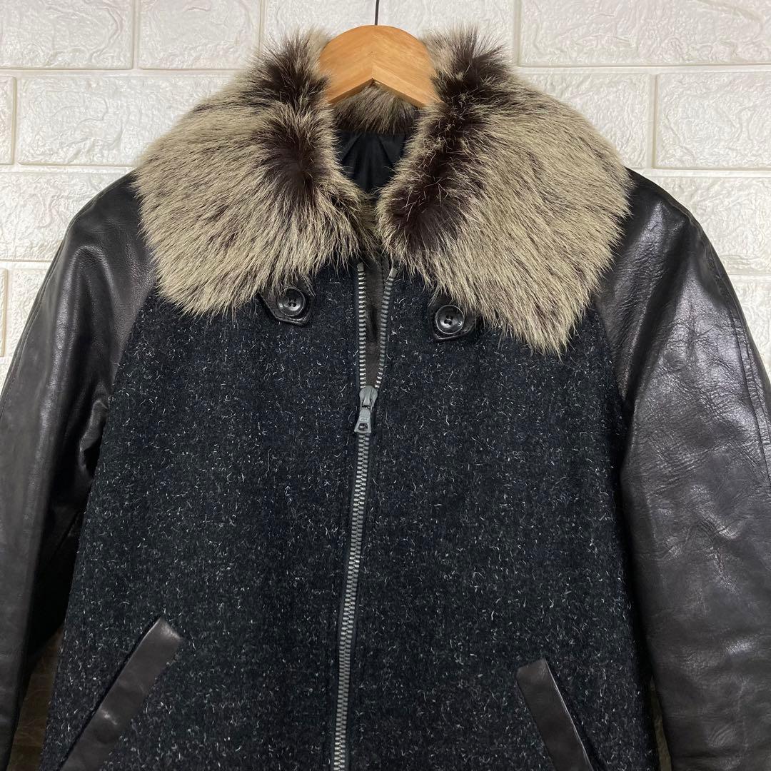 極美品 backlash バックラッシュ　メルトンステアレザースタジャン　M