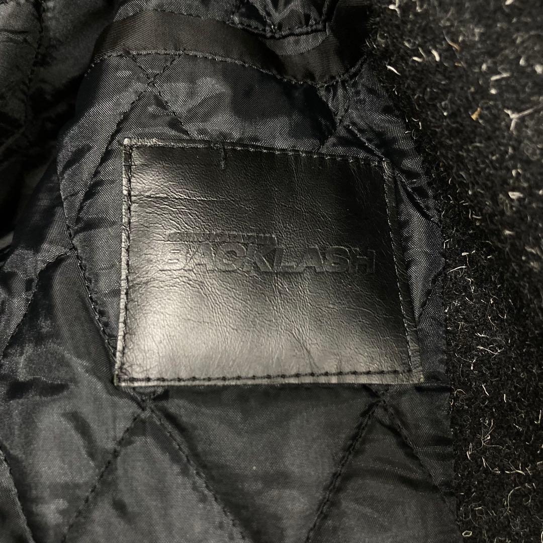 極美品 backlash バックラッシュ　メルトンステアレザースタジャン　M