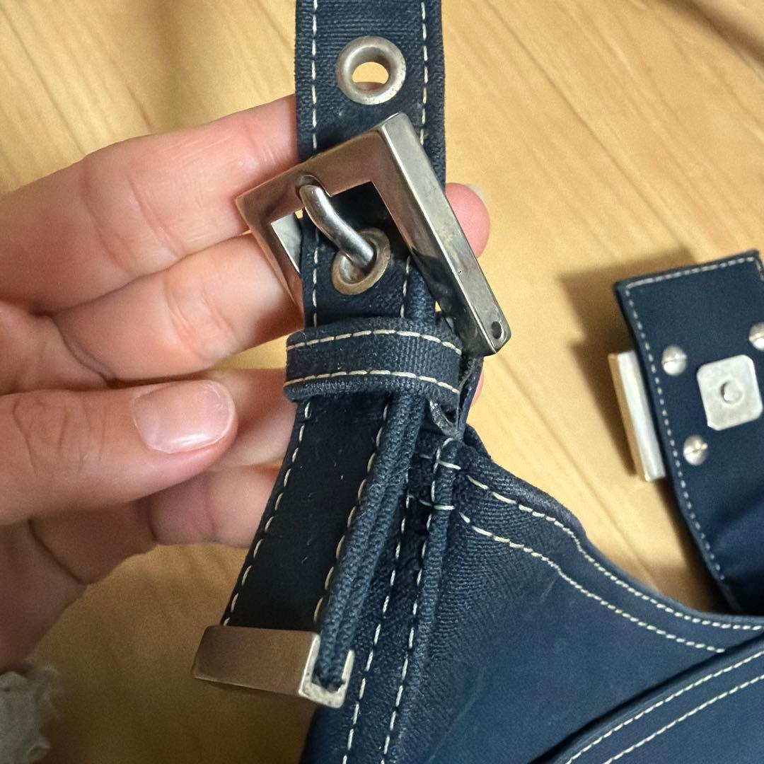 FENDI フェンディ マンマバケット マーブル デニム ショルダーバック 希少