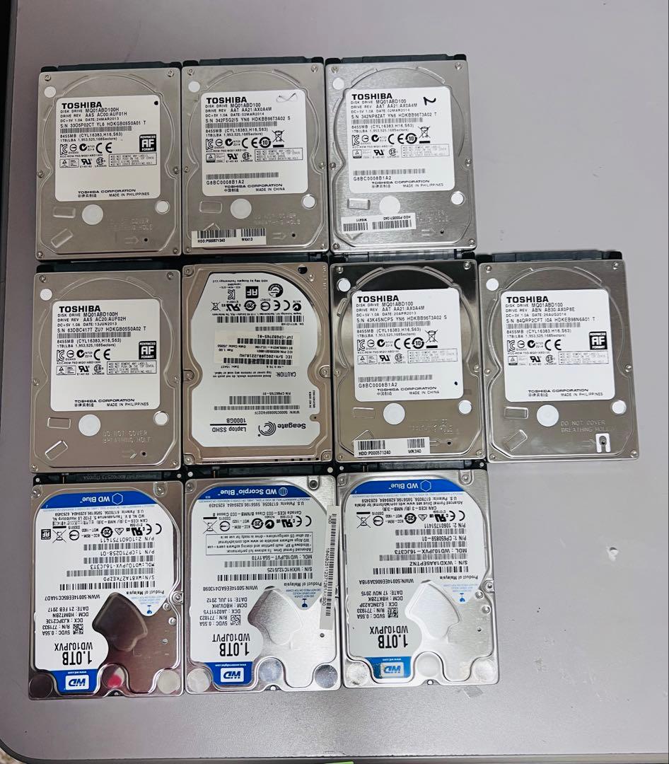 HDD 1TBGB×10個　動作確認済み