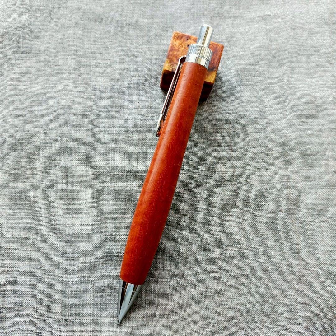 アマゾンジャラ　ハンドメイド　木軸シャープペン　0.5mm　天然木　シルバー