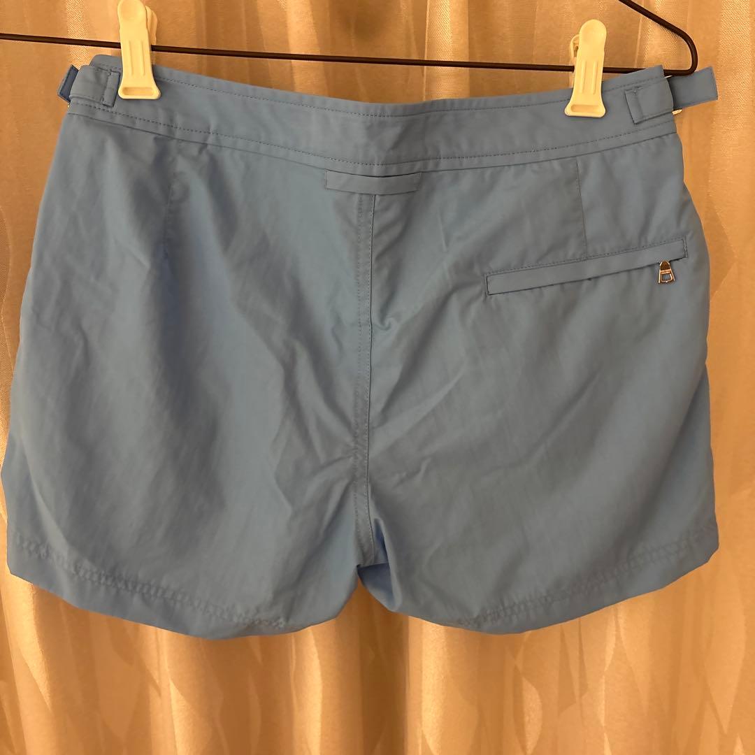 【タグ付き】ORLEBAR BROWN ブルー トランクス水着 シルバー金具