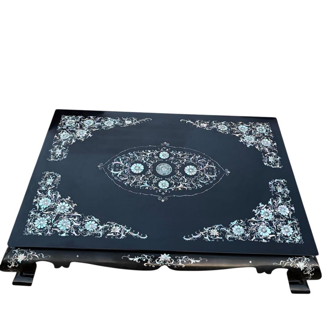 美品 最高級 螺鈿細工 座卓 座敷机 ローテーブル リビングテーブル 中国 韓国