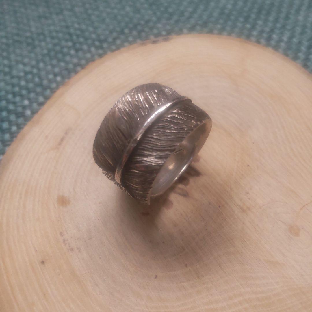 Navajo・VINTAGEフェザー彫りリング・希少