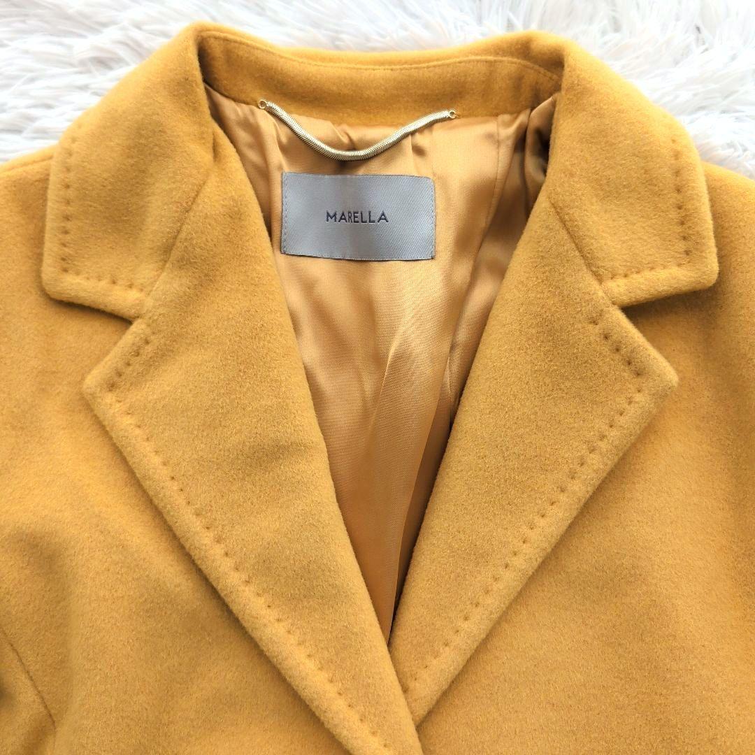 現行タグ 高級 マレーラ マックスマーラ カシミヤブレンドチェスターコート 40