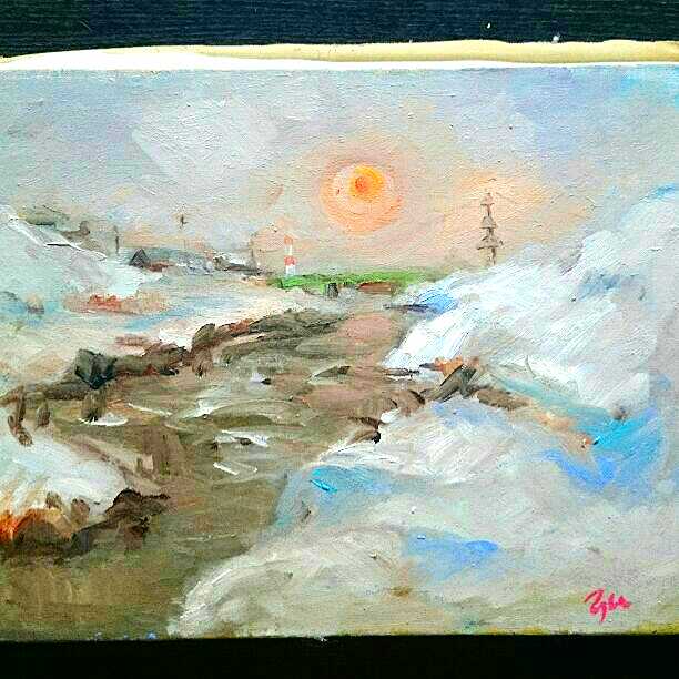 今西弘作　冬の石狩・6号