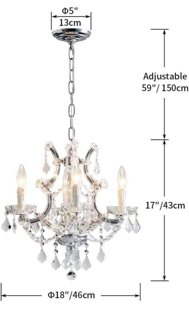 Saint Mossi シャンデリア クリスタル クリスタル 調 ガラス