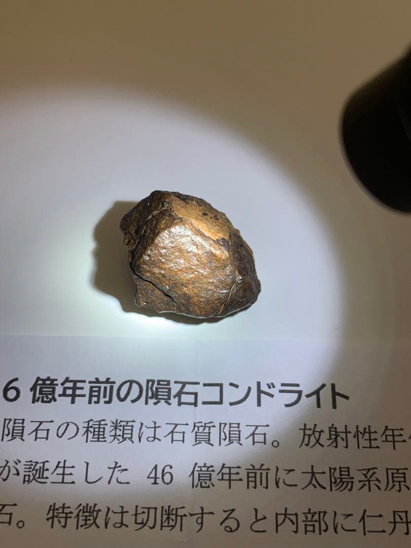 世界最古の石　46億年前の隕石コンドライト　太陽系最古の隕石　石質隕石　鉄隕石